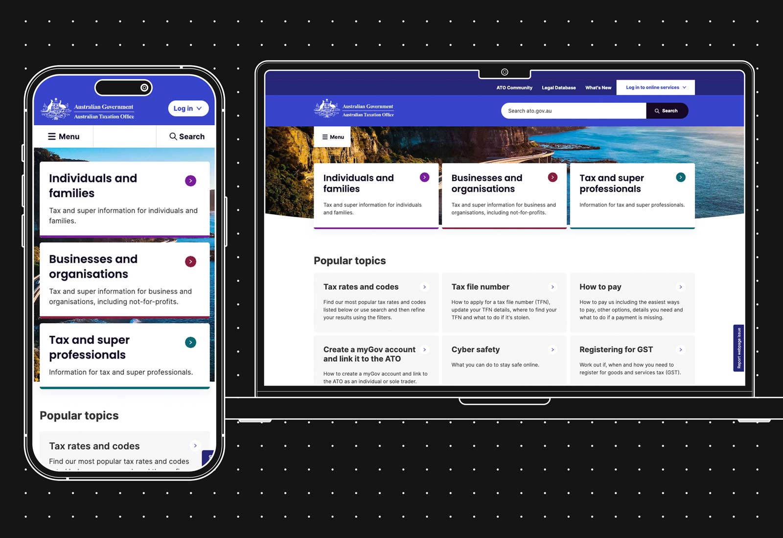 ato website mockup image