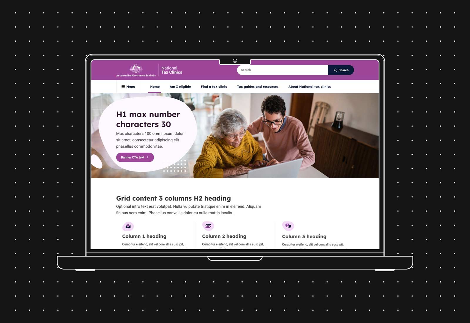 National Tax Clinics website mockup